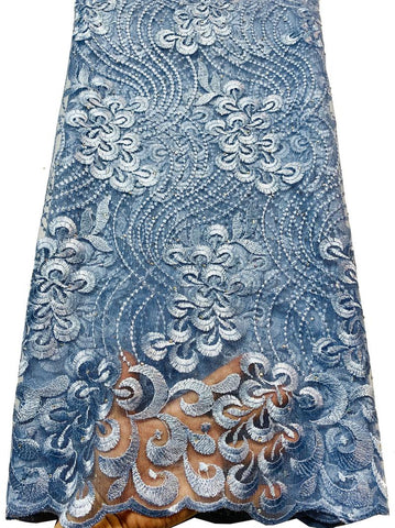Image of Quality Tulle Embroidery Beaded Net French Lace Fabric-FrenzyAfricanFashion.com