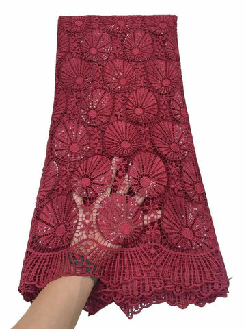 Image of 5 Yards African Cord Laces Fabrics Guipure-FrenzyAfricanFashion.com