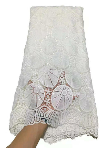 Image of 5 Yards African Cord Laces Fabrics Guipure-FrenzyAfricanFashion.com