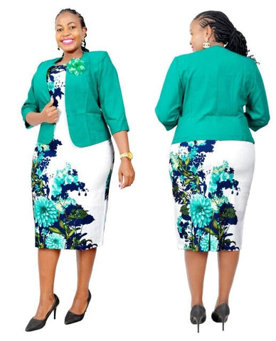 Image of Work Dresses Women Clothing Coat and Print Bodycon Dress-FrenzyAfricanFashion.com