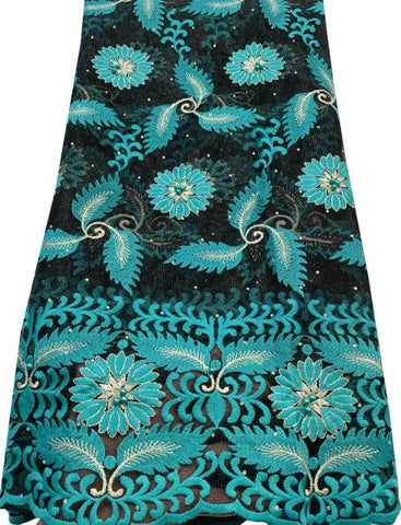 Image of French Nigerian Lace Fabrics High Tulle African Wedding Stones-FrenzyAfricanFashion.com