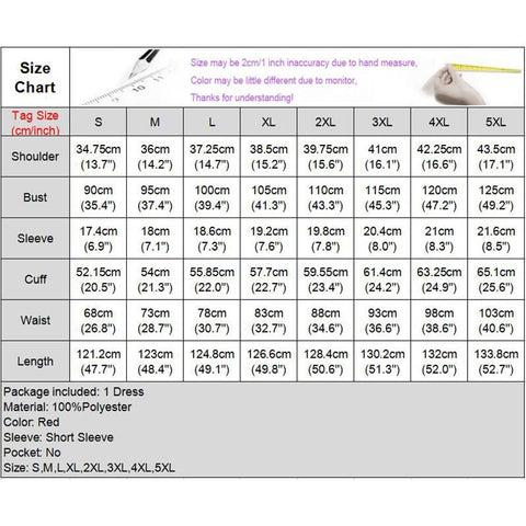 Image of Red African Print Empire Waist Women Summer Flare Sleeve Sundress-FrenzyAfricanFashion.com