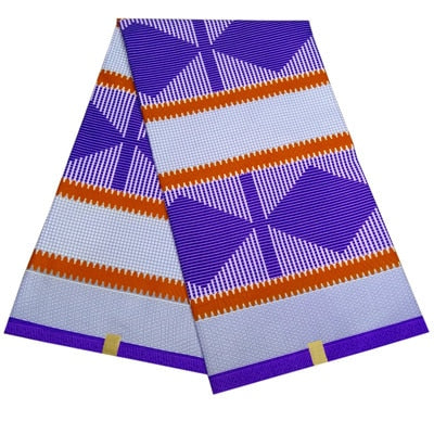 Image of Kente Fabric 6 Yards Ankara African Wax Prints-FrenzyAfricanFashion.com