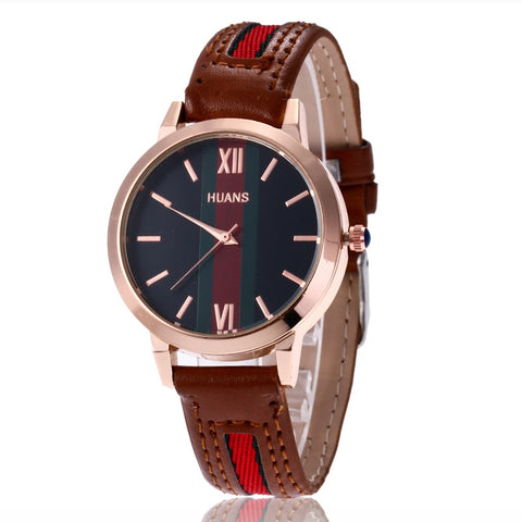 Image of Wholesale Colorful Leather Men and Women Unisex Wrist Watches-FrenzyAfricanFashion.com