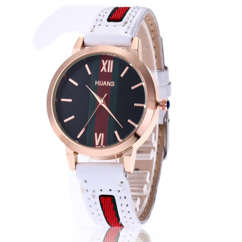 Image of Wholesale Colorful Leather Men and Women Unisex Wrist Watches-FrenzyAfricanFashion.com