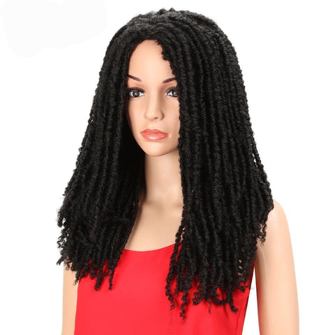 Image of Glamorous Hair 22 Inch Synthetic Crochet Braided Faux Dread Locs Long Wig-FrenzyAfricanFashion.com