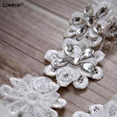 Image of White Beading Crystals Bolero Wrap Wedding Shawl-FrenzyAfricanFashion.com