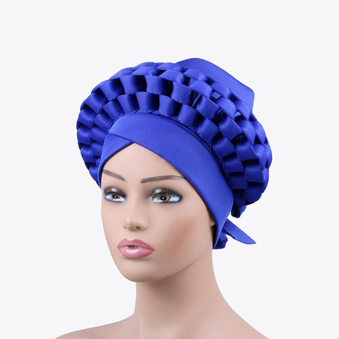 Image of Braided turbans Headband Headties Multi With No Studs-FrenzyAfricanFashion.com