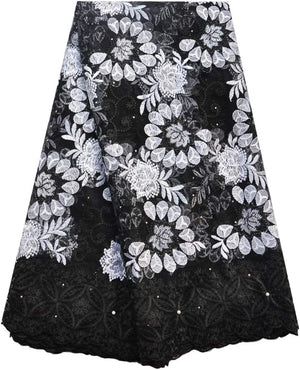 Embroidered Lace Fabric 5yards