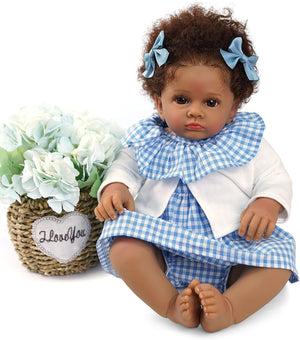 Reborn Flesh tone Black Baby Doll - Shania-FrenzyAfricanFashion.com
