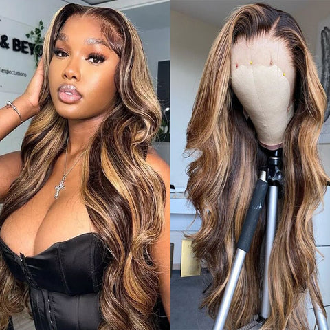 Image of Copper Human Hair Wigs Brazilian Pre Plucked Body Wave-FrenzyAfricanFashion.com