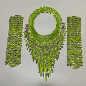 Lace Collar With Stones Embroidery Neckline DIY Sewing Clothes Fabric Accessories For African Wedding