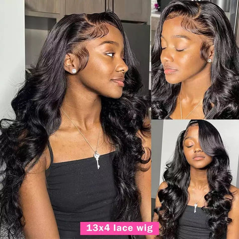 Image of Lace Front Human Hair Wigs Lace Closure-FrenzyAfricanFashion.com
