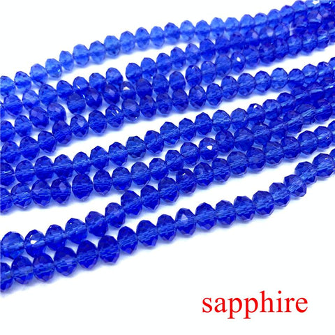Image of Wholesale 4x6mm/50pcs Crystal Rondel Faceted Crystal Glass Beads Loose Spacer Round Beads for Jewelry Making Jewelry Diy-FrenzyAfricanFashion.com