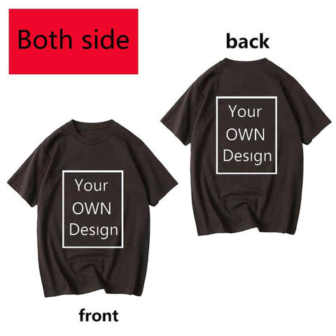 Image of Your Own Design Logo and Picture Custom Tshirt Men and women Cotton T shirt Casual T-shirt-FrenzyAfricanFashion.com