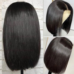 Short Bob T Part Lace Front Wig Human Hair Wigs For Women Brazilian Straight Bob 4X1 13X1 Lace Human Hair Wigs 8-16Inch Lace Wig