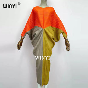 batwing pleated dress-FrenzyAfricanFashion.com