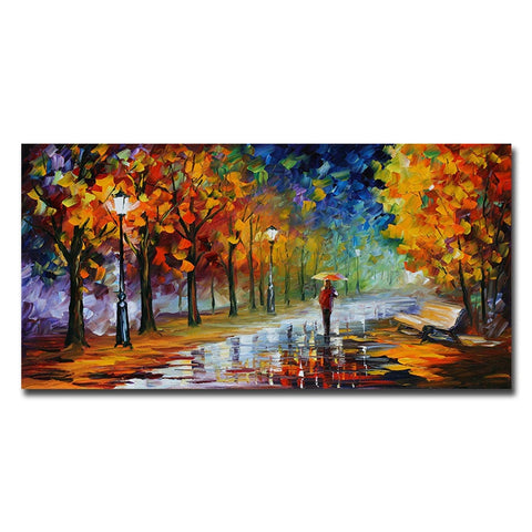 Image of Modern Abstract Walking Down The Street Oil Painting Print On Canvas Nordic Poster Wall Art Picture For Living Room Home Decor-FrenzyAfricanFashion.com