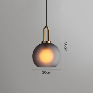 Postmodern ins Pendant Lights Luxury Restaurant Lamps Nordic Bar Bedroom Bedside Glass Ball Single Hanging Lamp