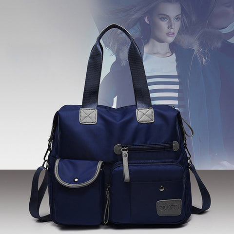 Image of Women Multi-pockets Shoulder Bag Portable Outdoor Travel Zipper Multi-function Large Capacity Handbags-FrenzyAfricanFashion.com