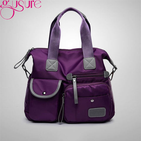 Image of Women Multi-pockets Shoulder Bag Portable Outdoor Travel Zipper Multi-function Large Capacity Handbags-FrenzyAfricanFashion.com