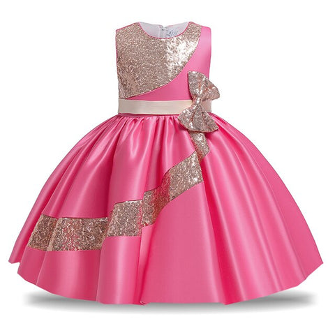 Image of Pageant Kids Party Dress Sequin Princess Elegant Girls Clothes-FrenzyAfricanFashion.com