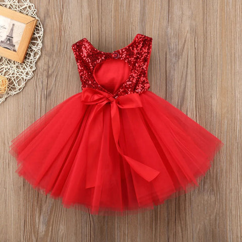 Image of Toddler Girl Birthday Tulle Princess Pink Dress Baby Bowknot Dresses-FrenzyAfricanFashion.com