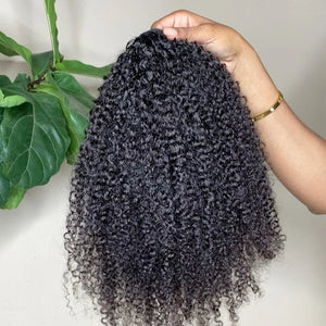 Afro Kinky Curly Drawstring Ponytail Human Hair Clip In Extensions Pony Tail Brazilian Hair
