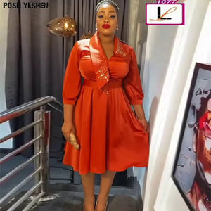 Elegant African Wedding Dresses for Women 2024 Plus Size Turkey Evening Party Dress Dashiki Ankara Outfits Robe Africa Clothing-FrenzyAfricanFashion.com