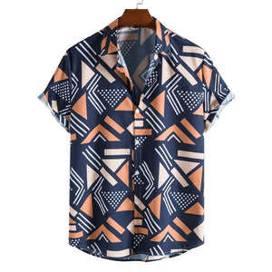 Hawaiian Shirt 2022 Summer New Men's Shirts Casual Fashion Trend Lapel Printed Short Sleeve Shirts Camisas Para Hombre-FrenzyAfricanFashion.com
