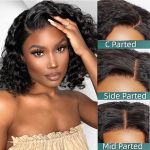 Short Curly Water Wave Wigs