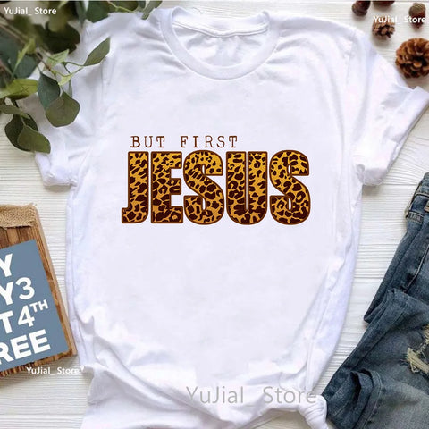 Image of All My Hope Is In Jesus Graphic Print T-Shirt Women-FrenzyAfricanFashion.com