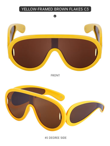 Image of Candy Classy Design Punk Oversize Unisex Sunglasses-FrenzyAfricanFashion.com