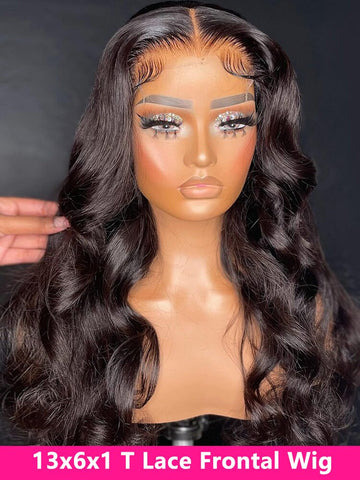 Image of Lace Front Wig 13x4 HD Transparent Lace Frontal Human Hair Wigs-FrenzyAfricanFashion.com