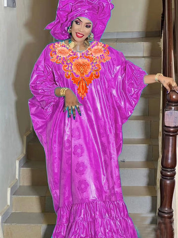 Image of Bazin Riche Dress Prom Party Boubou Gown-FrenzyAfricanFashion.com