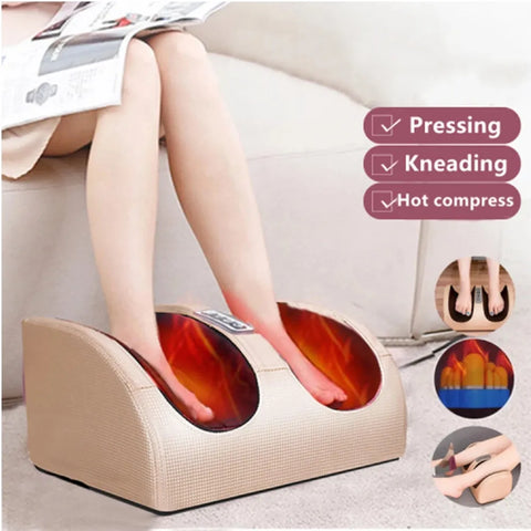Image of Electric Foot Massager Heating Shiatsu Kneading Relaxation Pain Relief Foot Spa Machines-FrenzyAfricanFashion.com