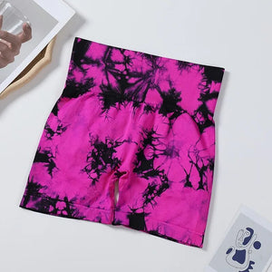 Tie dye Seamless Fitness Shorts Women