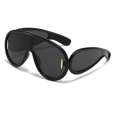 Image of NEW Punk Sunglasses Women Men Hip Hop One Piece Luxury UV400 Unisex Shades Mirror Eyewear-FrenzyAfricanFashion.com