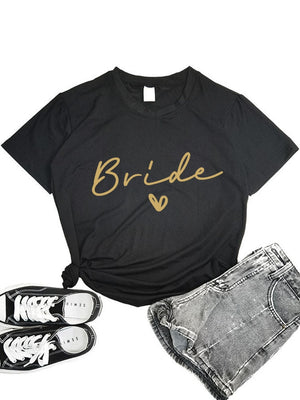 Women Team Bride Bachelorette Party Shower Hen Party Bridesmaid T-Shirt 2022 Girls Wedding Female Tops Tees