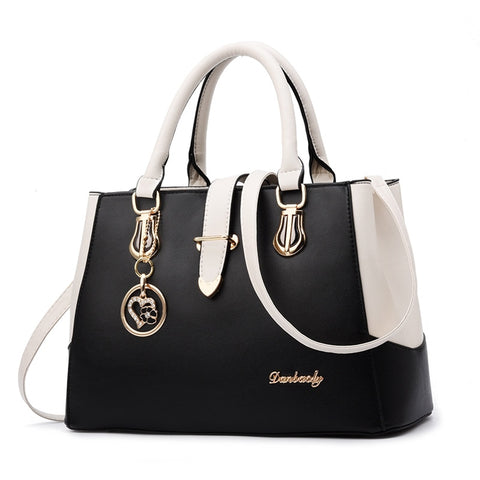 Image of Fashion Women Bag Pu Leather Luxury Totes Famous Design Ladies Shoulder Large Capacity Purse Handbag In Black-FrenzyAfricanFashion.com