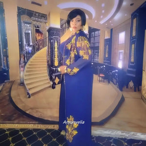 New Arrival Africa dress rhinestones long luxury evening dresses Have underwear women clothing outfit sets for african