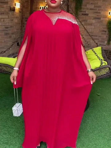 Image of Chiffon Dresses Women Loose Boubou Dubai African Abayas-FrenzyAfricanFashion.com