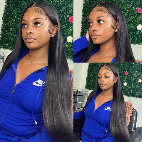 Image of HD Lace Frontal Wig 250% Straight Lace Front Human-FrenzyAfricanFashion.com