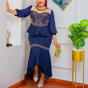 Women Two Pieces Set Tops And Skirts Suits-FrenzyAfricanFashion.com