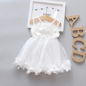 Flower  Baby Girl Party Dresses Summer Children Clothes Birthday Princess
