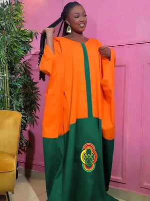 Abayas Colorful Clothing Women Long Dress Dashiki Robe-FrenzyAfricanFashion.com