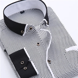 Jenkins Dress Shirt Long Sleeve Slim Fit Button Down Collar Business Shirts