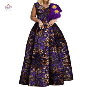 Dashiki African Print Dresses One-shoulder Party Dress  Plus Size African Dresses