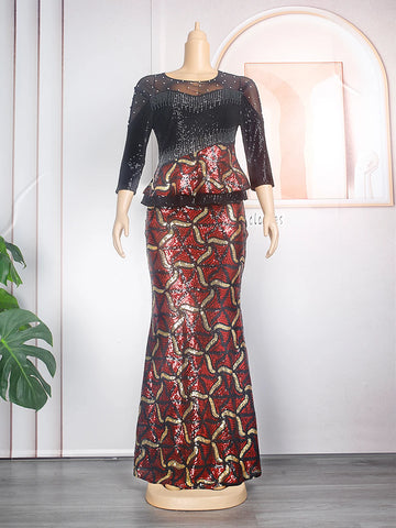 Image of Plus Size African Party Long Dresses-FrenzyAfricanFashion.com