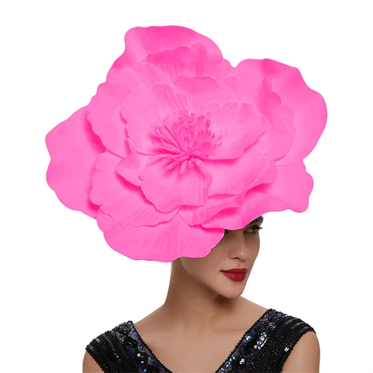 Large Flower Fascinator Hat-FrenzyAfricanFashion.com